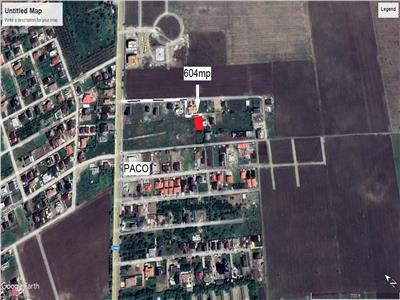 Teren intravilan 604mp, cu deschidere 19m, curent si gaze