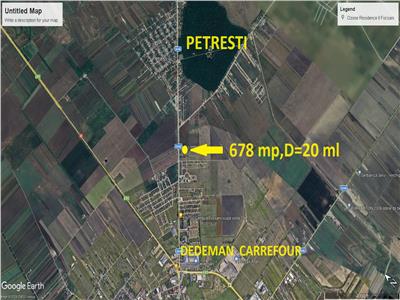 teren 678 mp , d=20 ml, zona Cuza Voda , Dedeman