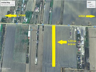 Teren intravilan 5.233 mp, D=16 ml, STRADA PRINCIPALA,zona ONASIS