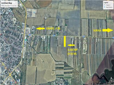 Teren intravilan 5.233 mp, D=16 ml, STRADA PRINCIPALA,zona ONASIS