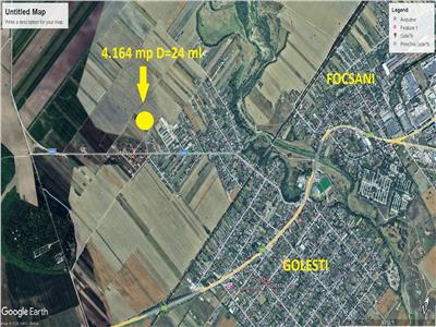 Teren intravilan in Golesti 4.164mp, D= 24 ml